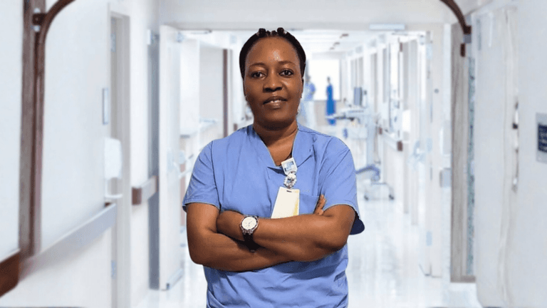 Chantale C. Nyonka, mindset transition coach, empowering women in healthcare with her holistic approach to personal growth.