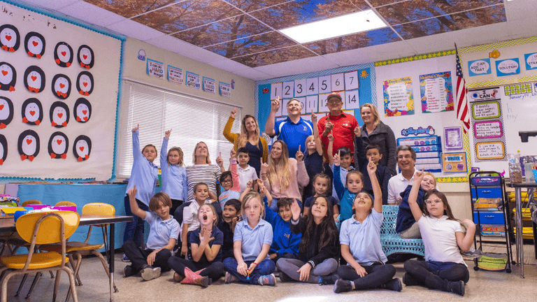 Nature In The Classroom, led by Ernesto Rodriguez, enhances learning environments with tree canopy ceiling designs that promote calm, focus, and student engagement.