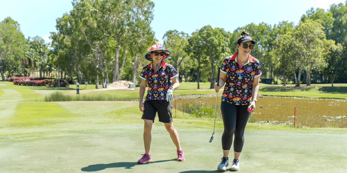 Nick Lyngcoln, founder of Birdie Kings & Queens, showcasing the brand's vibrant, performance-driven golf apparel designed to combine style, individuality, and functionality for both men and women golfers.