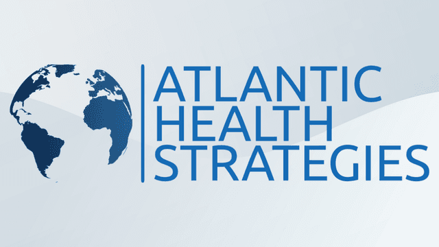Logo of Atlantic Health Strategies featuring a globe and modern typography