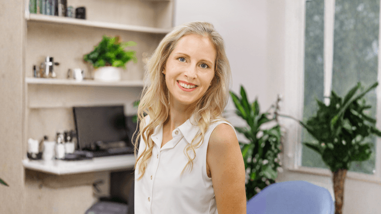 "Dr. Kate Healy at Merrion Medical Aesthetics offering personalized skincare treatments for radiant, healthy skin."
