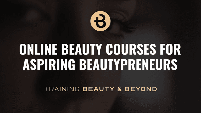An inspiring beauty entrepreneur working with beauty tools, symbolizing the rise of accredited online beauty courses for aspiring professionals.