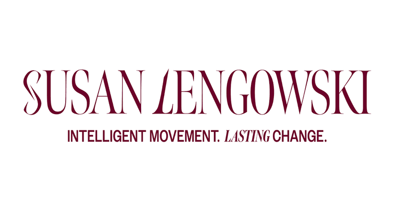 The logo for Movement Studio by Susan Lengowski embodies a philosophy of intelligent movement, combining precision, resilience, and grace.