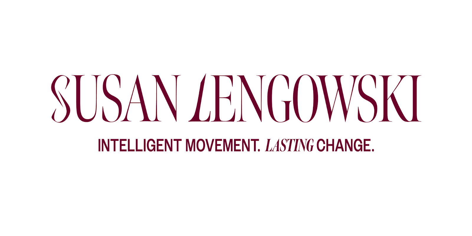 The logo for Movement Studio by Susan Lengowski embodies a philosophy of intelligent movement, combining precision, resilience, and grace.