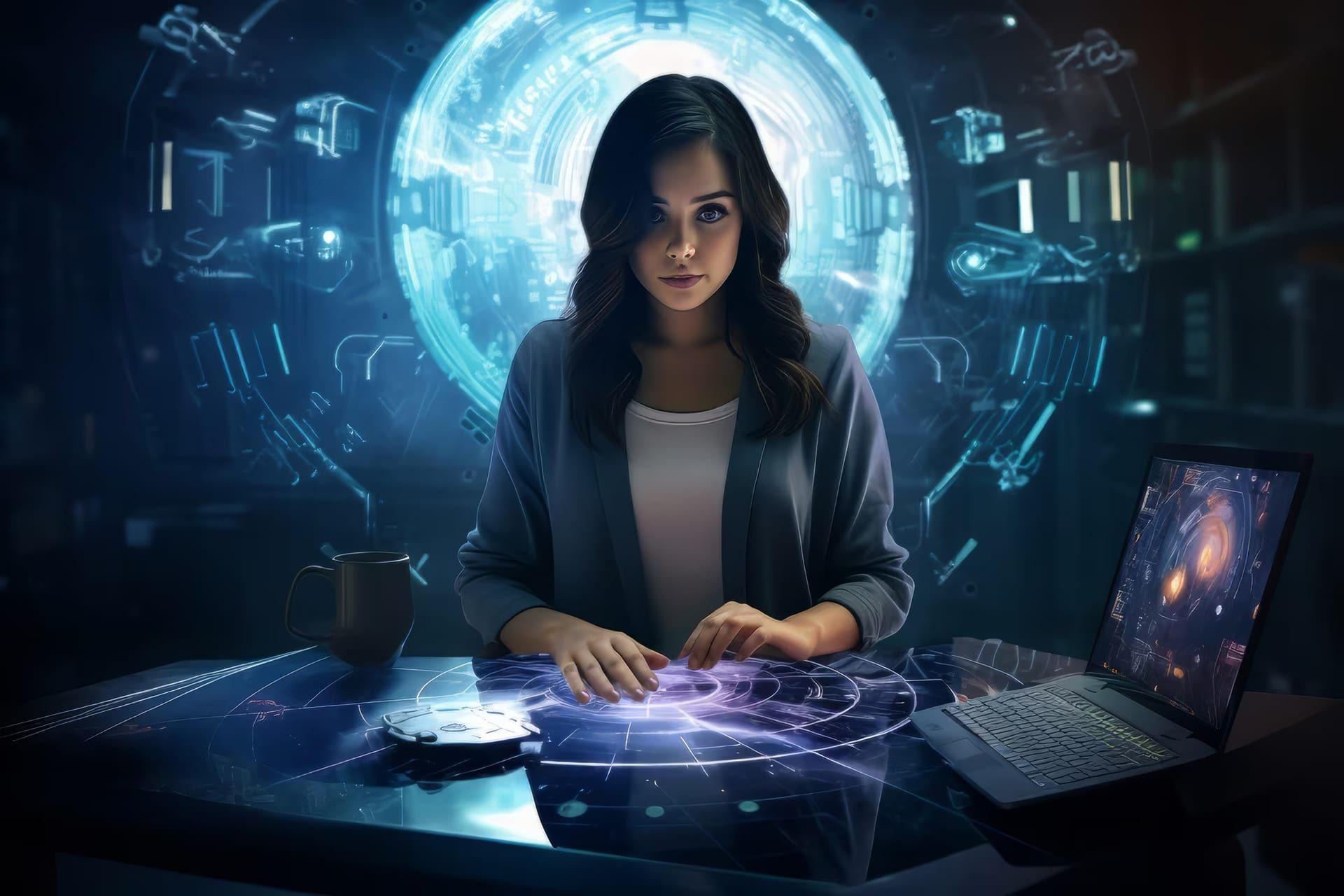 Futuristic Business Scene With Ultra Modern Ambiance 23 2151003804