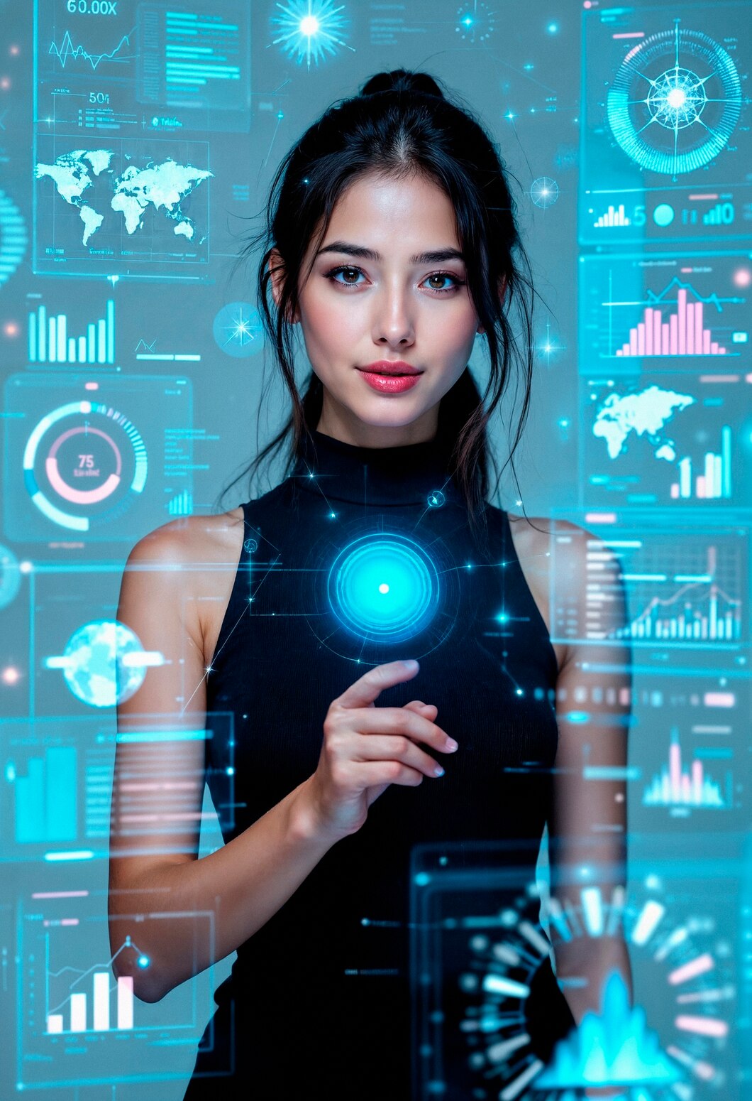 Futuristic Technology Hologram 23 2151917449