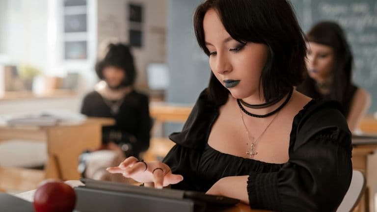 Goth Student Attending School 23 2150576794