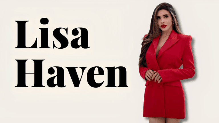 Lisa Haven, entrepreneur and founder of VIXA, Havenly, and LUMAPROMPT.AI, in a red blazer.