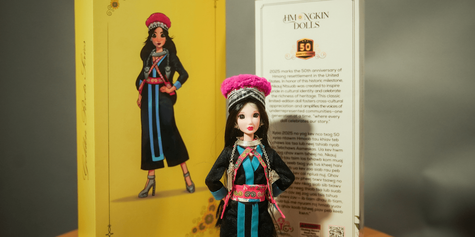 Jenny Yang's HmongKin Dolls celebrates Hmong heritage with culturally significant, collectible dolls honoring resilience, history, and representation.