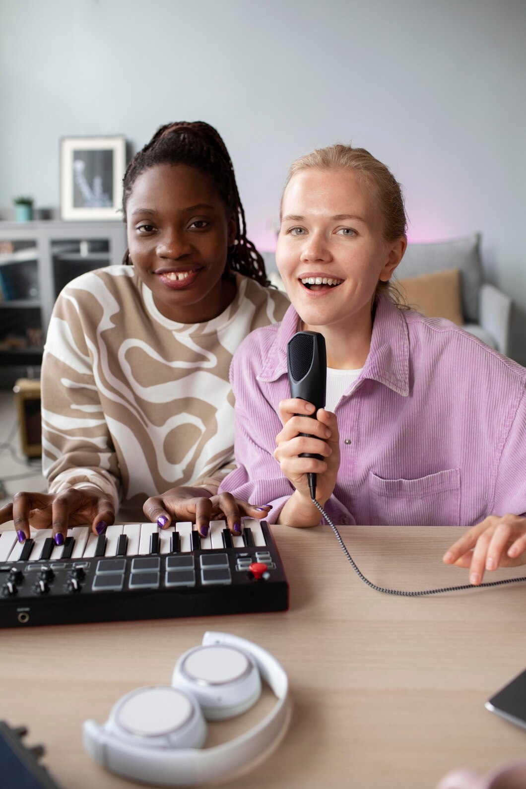 Medium Shot Woman Singing 23 2149130817