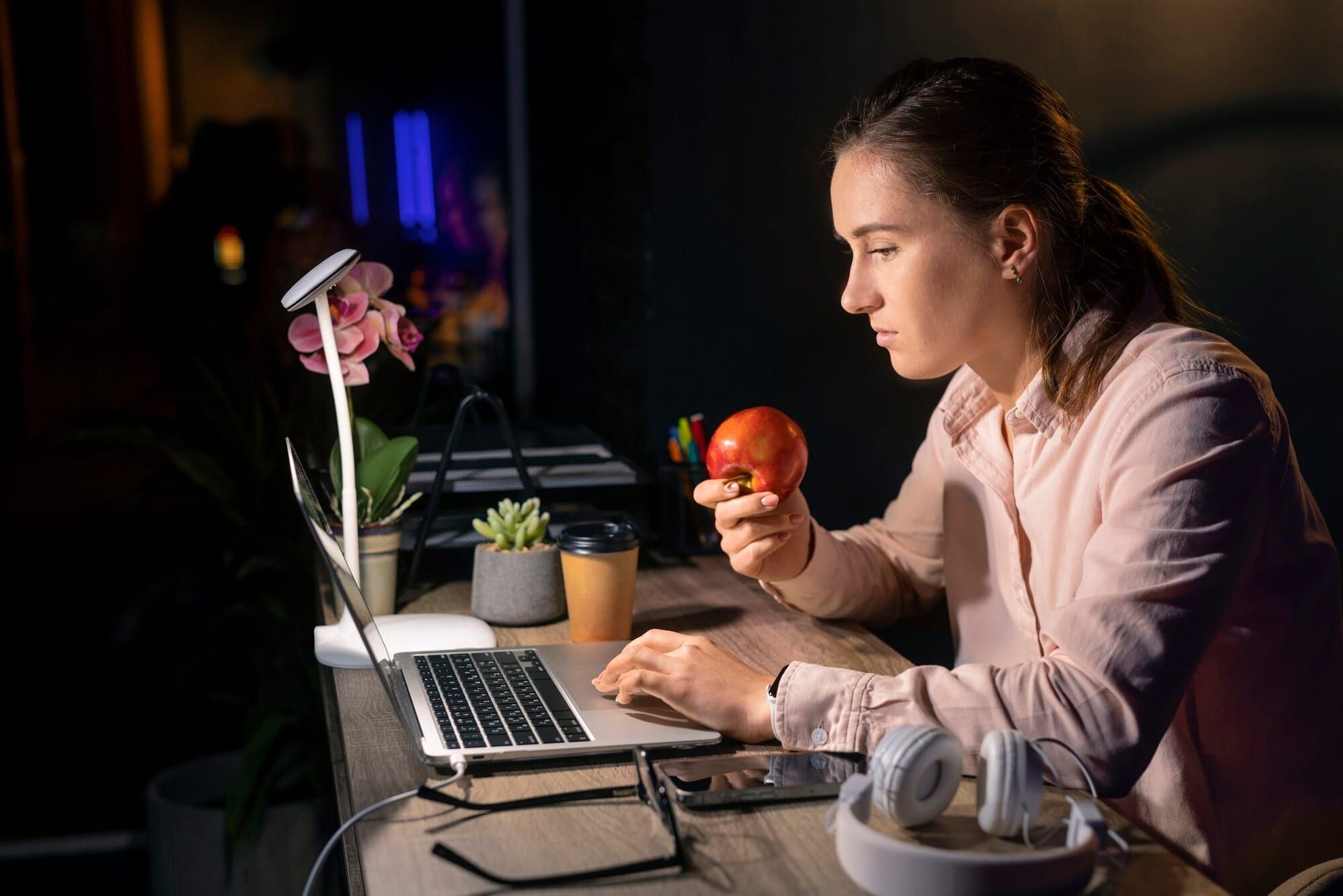 Medium Shot Woman Working Late Night 23 2150170755