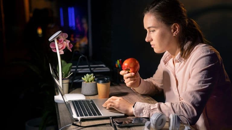 Medium Shot Woman Working Late Night 23 2150170755