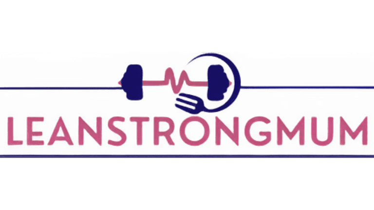 "LeanStrongMum logo, empowering mums over 35 with strength training and sustainable fitness solutions to boost health and confidence."