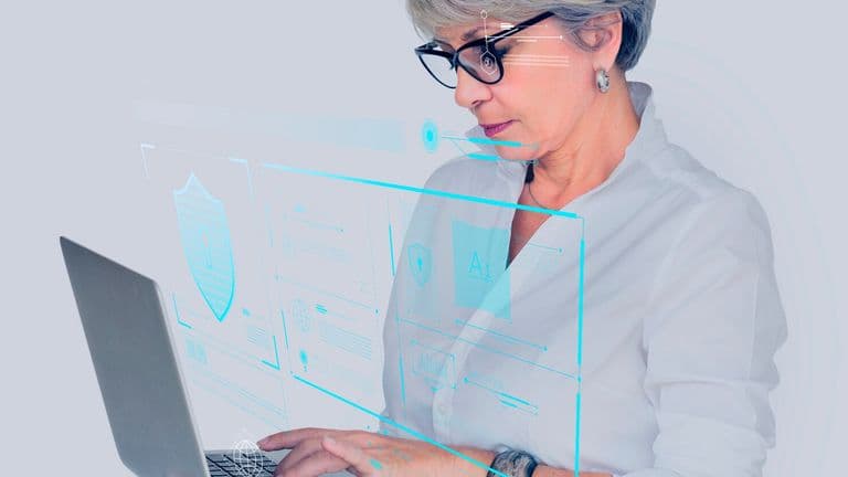 Senior Woman Unlocking Her Tablet 53876 90849
