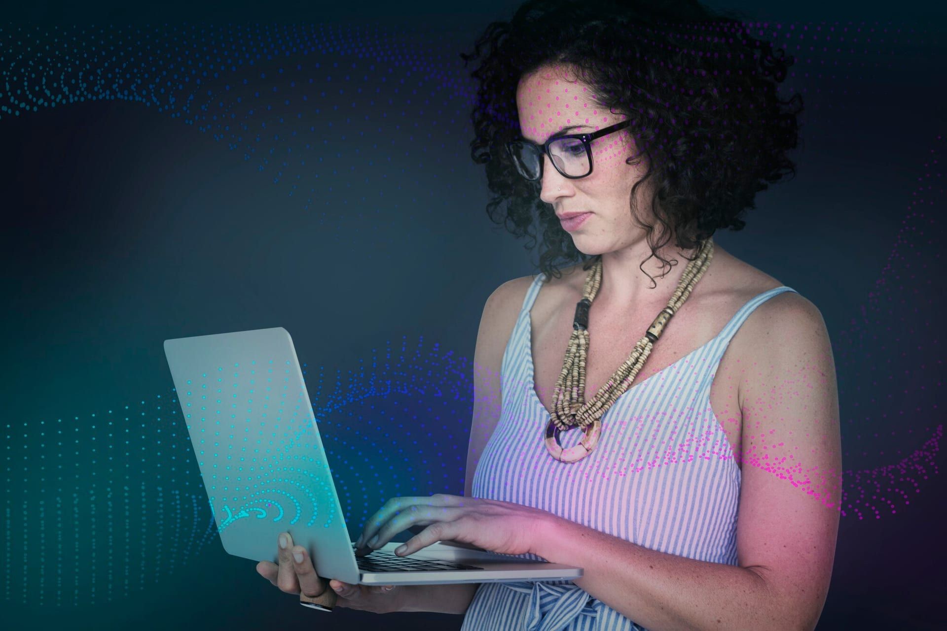 Woman Searching Her Laptop 53876 102380