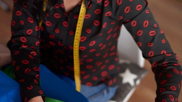 Woman Using Fabric Pattern Board 329181 13638