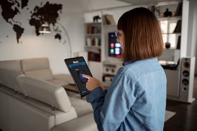 Young Woman Using Home Technology 23 2149216655